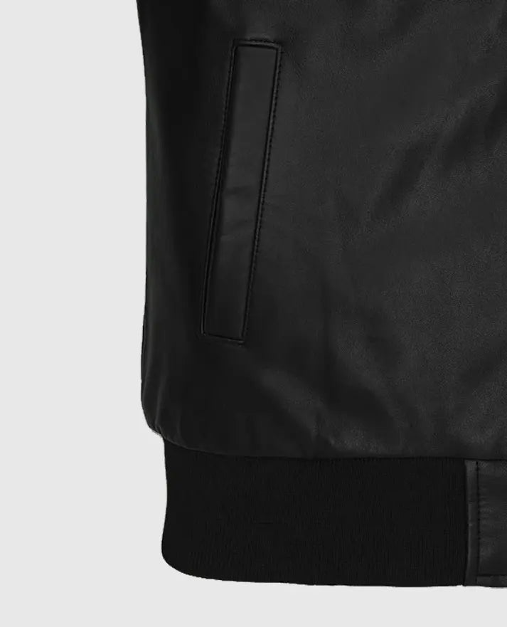 Ryan Reynolds Comic Con Black Leather Jacket