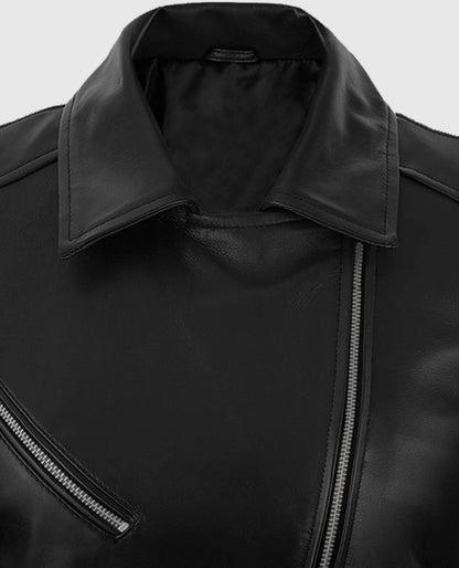 Adele Exarchopoulos Black Leather Jacket