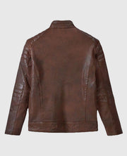 Men's Moto Firefly Leather Spanish Brown Jacket