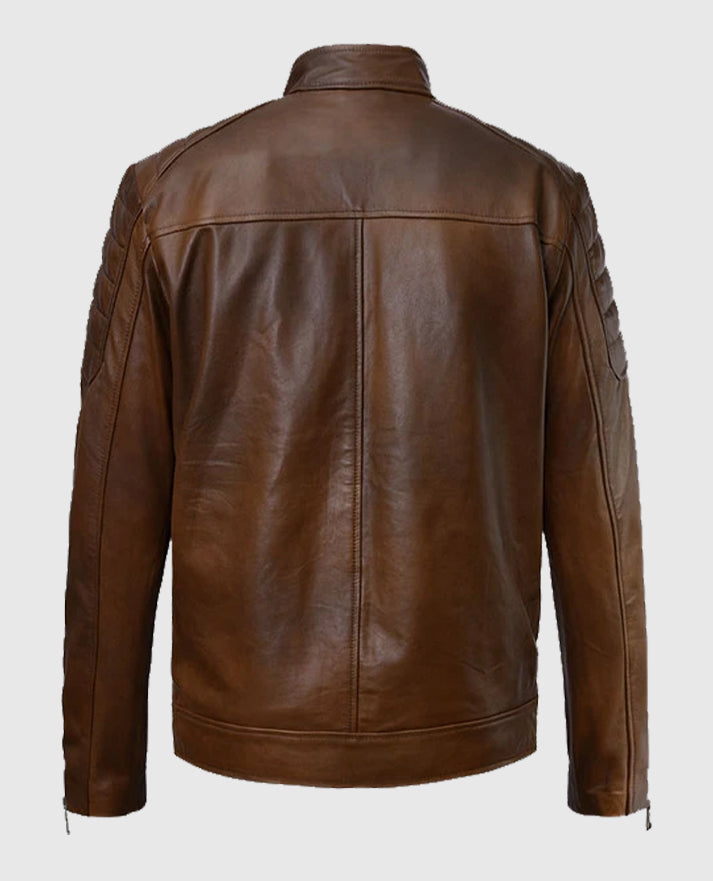 Boss Level Frank Grillo Brown Leather Jacket