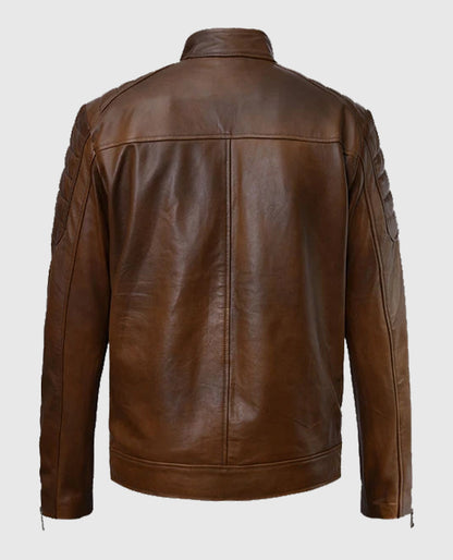 Boss Level Frank Grillo Brown Leather Jacket