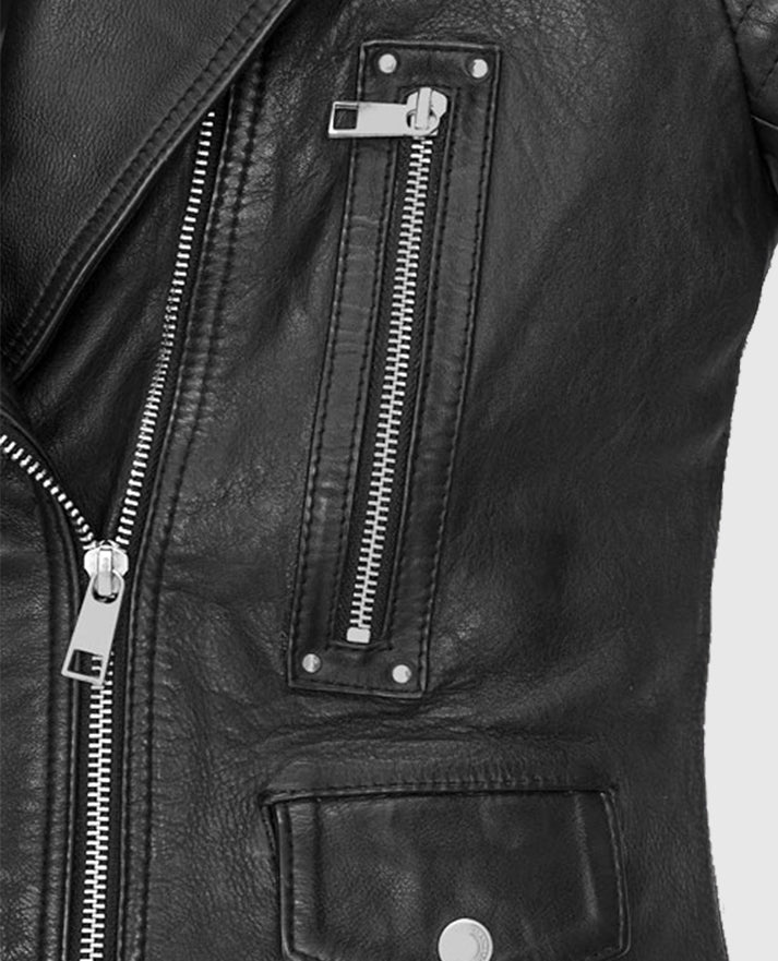 Fast and Furious 6 Gal Gadot Black Leather Jacket