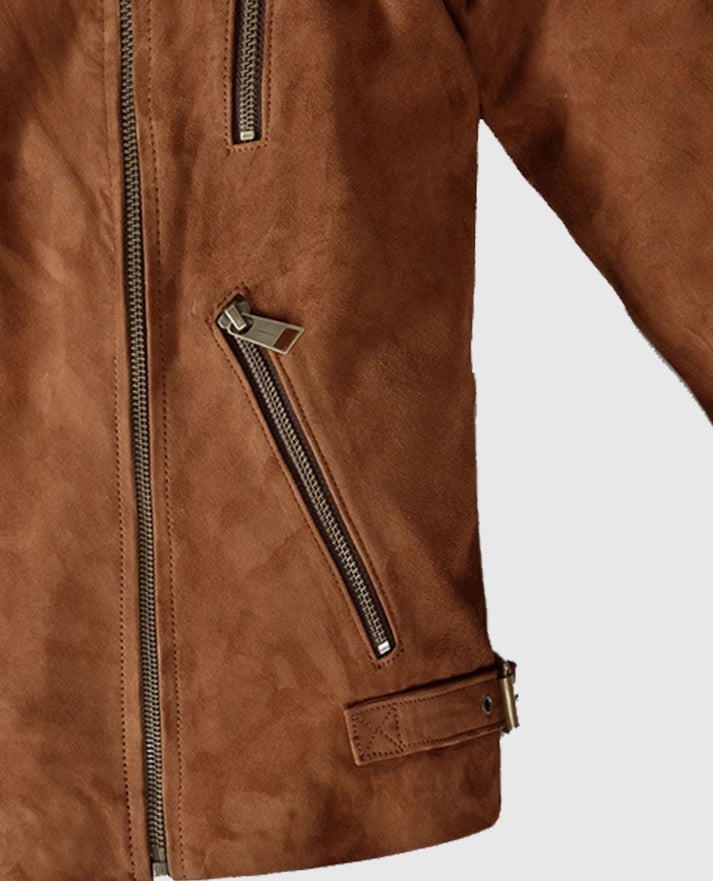 Vanessa Hudgens Brown Suede Leather Jacket