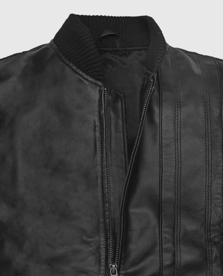 Chris Evans Bomber Leather Jacket