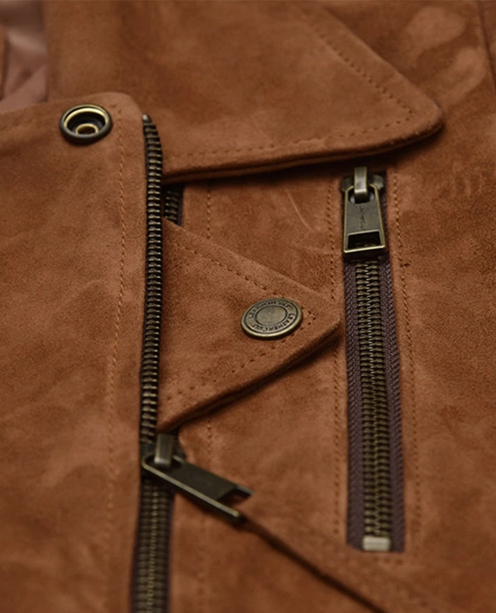 Vanessa Hudgens Brown Suede Leather Jacket