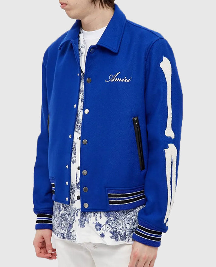 Amiri Bones Letterman Wool Jacket