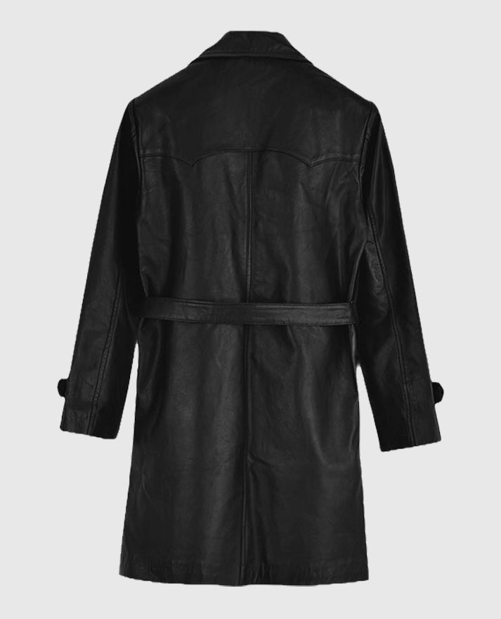Men's Vintage Trench 1970's Leather Coat