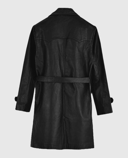 Men's Vintage Trench 1970's Leather Coat
