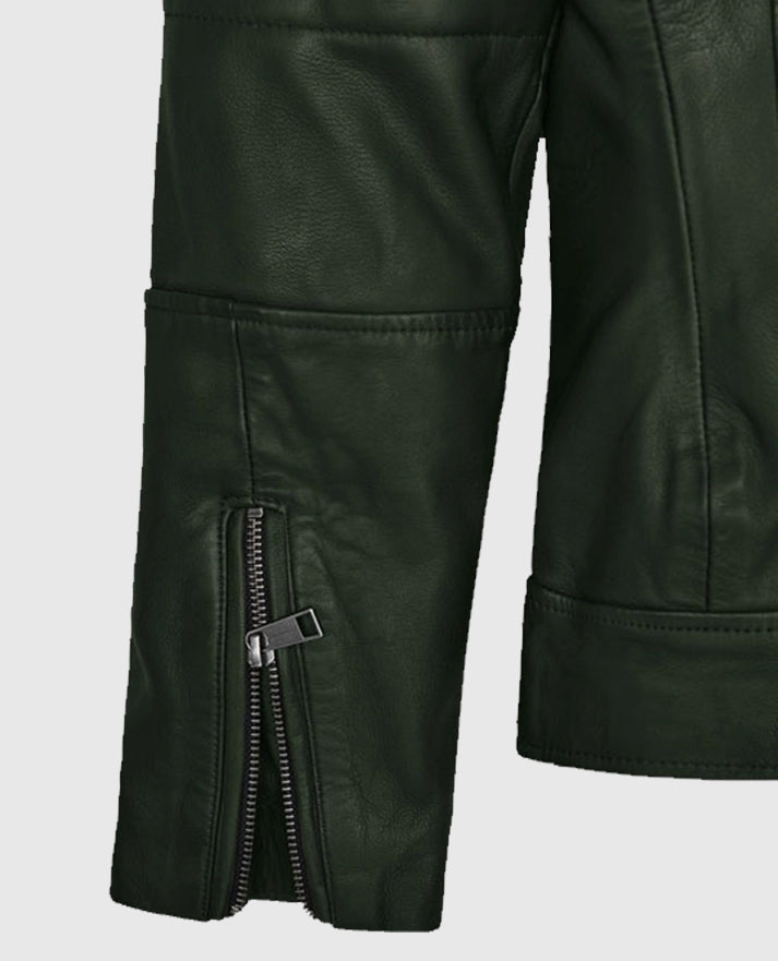 Victoria Justice Spanish Green Leather Jacket