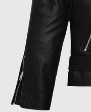 Bella Thorne Black Leather Jacket