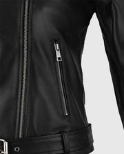 Adele Exarchopoulos Black Leather Jacket