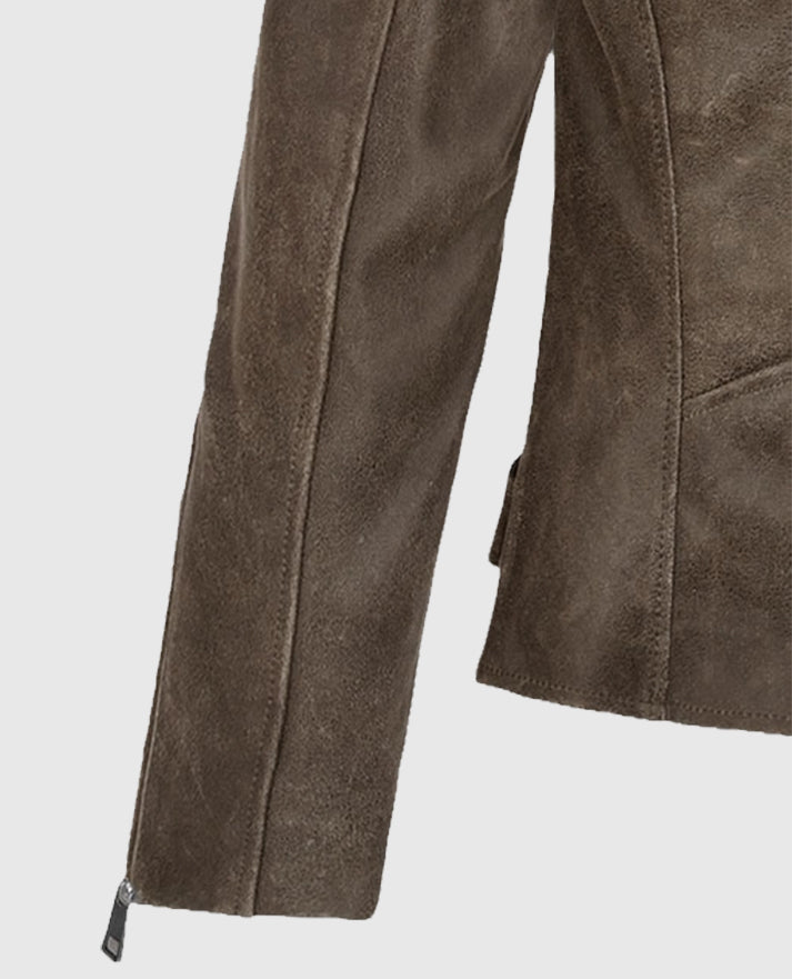 Furious 7 Michelle Rodriguez Suede Leather Jacket