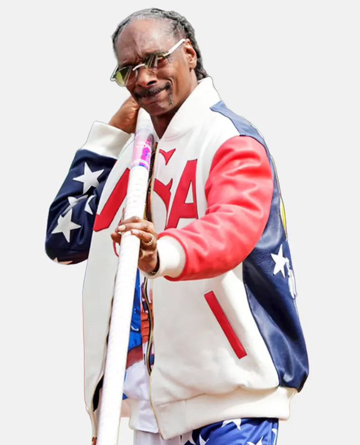 U.S. Olympic 2024 Snoop Dogg Leather Jacket