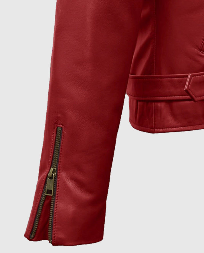 Emilia Clarke Last Christmas Biker Leather Jacket
