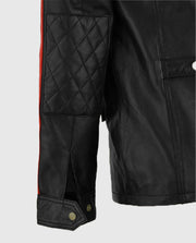 Fast & Furious 8 Vin Diesel Red Stripes Leather Jacket