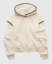 AE Contrast Stitch White  Hoodie