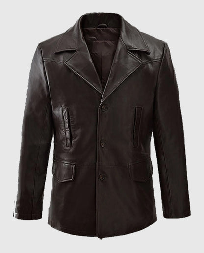 Aaron Eckhart Love Happens Leather Trench Coat