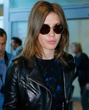 Adele Exarchopoulos Black Leather Jacket