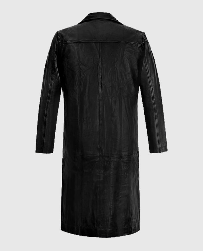 Al Pacino Insomnia Black Leather Trench Coat