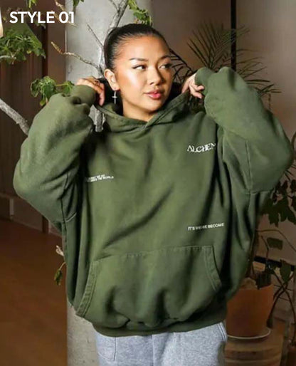 Alchemai Green Pullover Hoodie