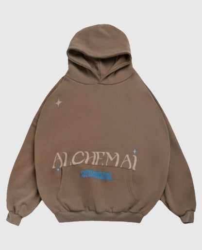 Alchemai Pullover Brown Hoodie