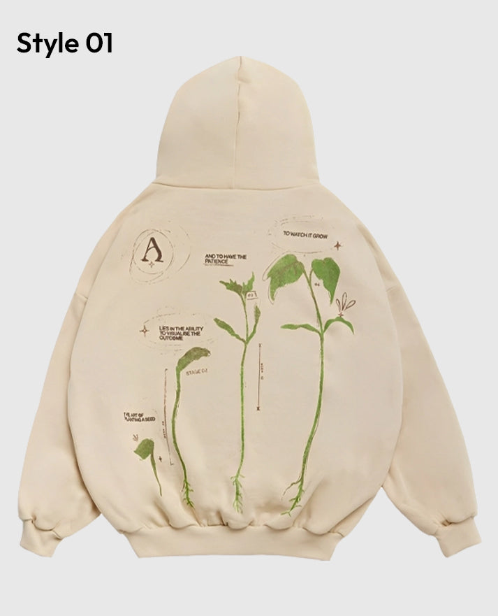 Alchemai Tree Of Life Cream  Pullover Hoodie