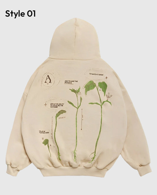 Alchemai Tree Of Life Cream  Pullover Hoodie