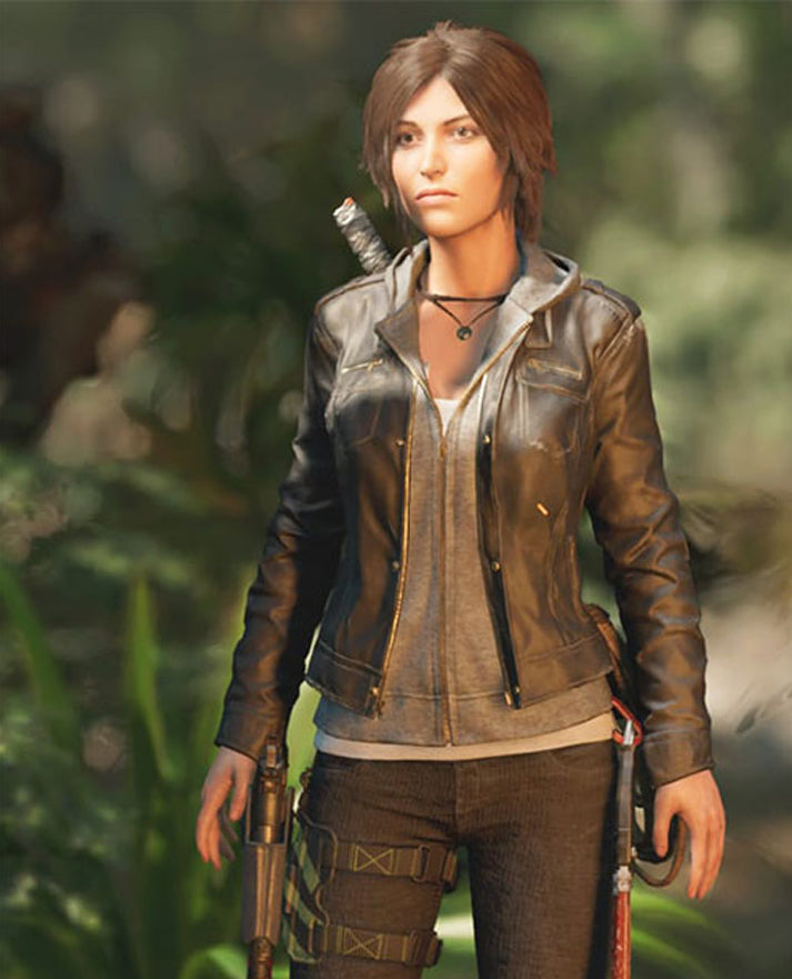 Alicia Vikander Lara Croft Tom Raider Leather Jacket
