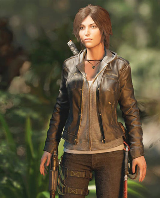 Alicia Vikander Lara Croft Tom Raider Leather Jacket