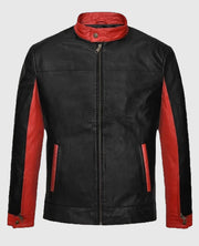 Batman Dark Knight Christian Bale Leather Biker Black Jacket