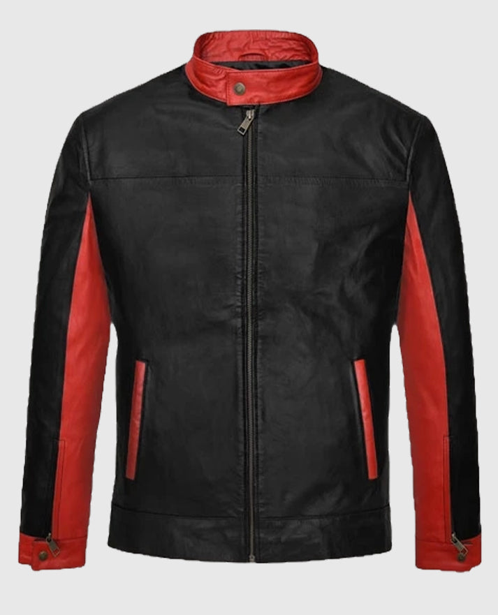 Batman Dark Knight Christian Bale Leather Biker Black Jacket