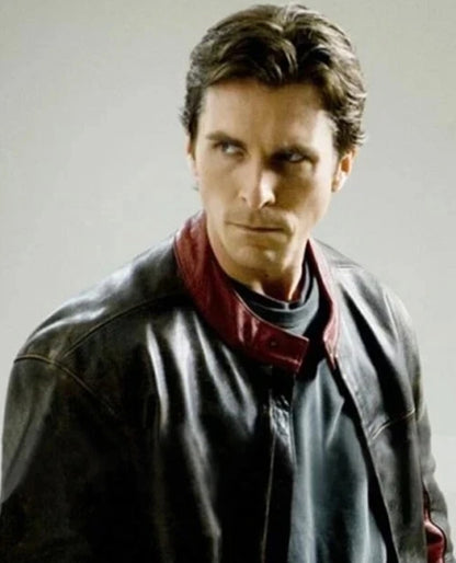 Batman Dark Knight Christian Bale Leather Biker Jacket
