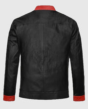 Batman Dark Knight Christian Bale Leather Black  Biker Jacket