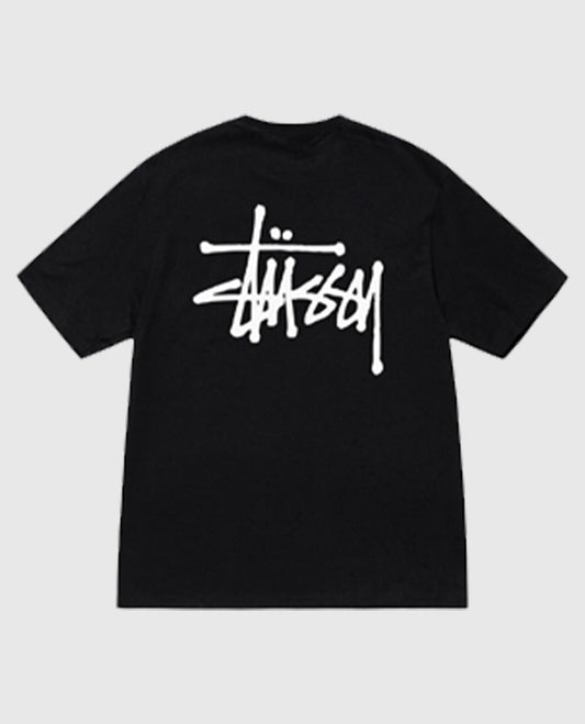 Black Basic Stussy Tee