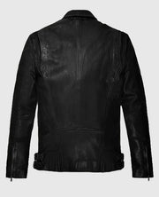Black Falcon Rider Leather Jacket For Men