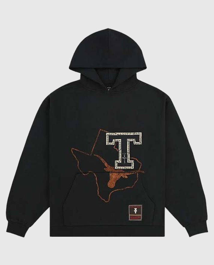 Black Travis Scott University Of Texas Hoodie