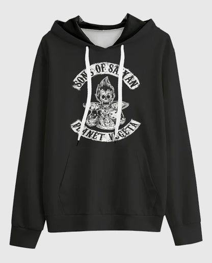 Black Vegeta Skeleton Scary Super Saiyan Hoodie