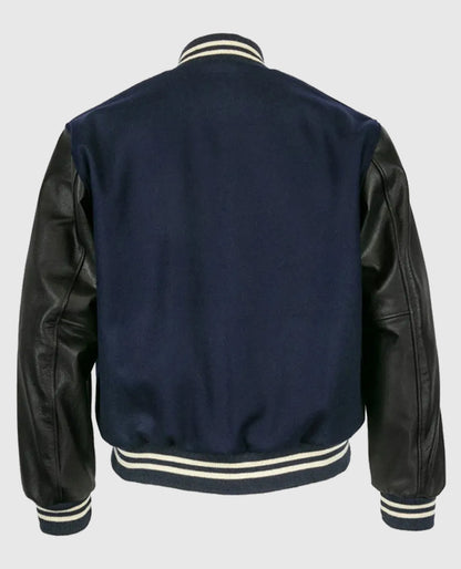 Black and Blue Detroit Tigers Letterman 1955 Jacket