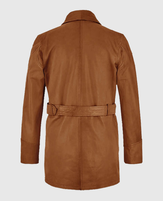 Brad Pitt Legends of the Fall Leather Trench Long Coat