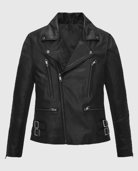 Bruna Marquezine Beetle Leather Jacket