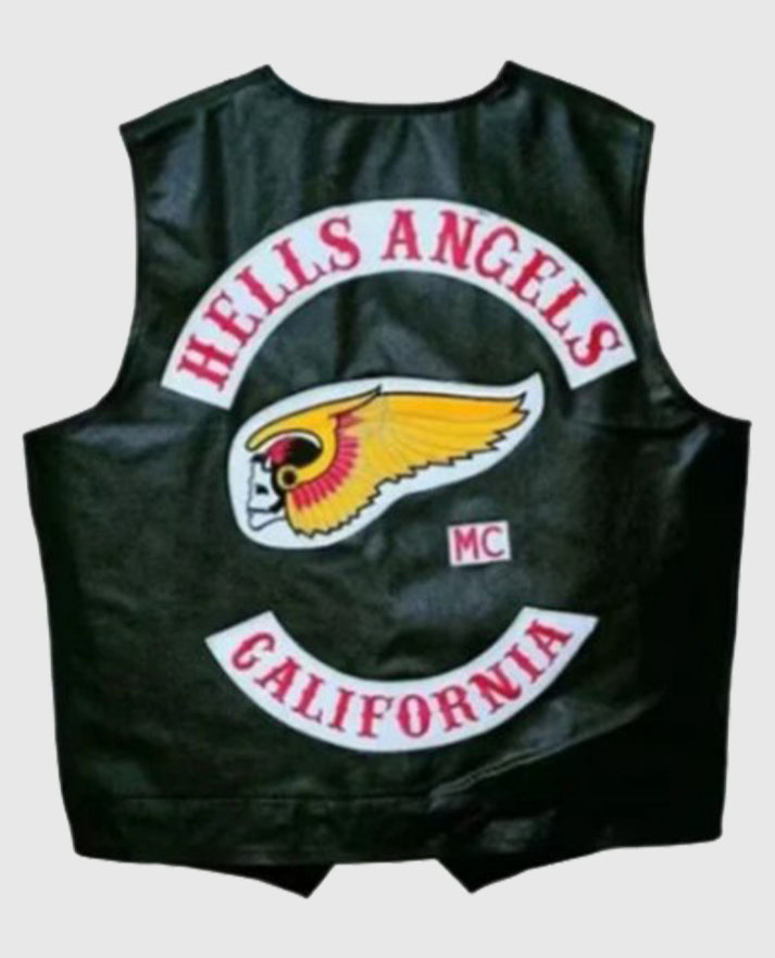 California Hells Angels Leather Vest For Men