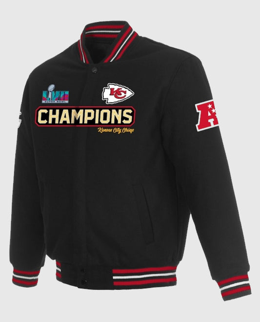 Chiefs Super Bowl LVII Champions Full-Zip Black Jacket