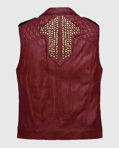 Chris Hemsworth Thor Love and Thunder Red Cherry  Leather Vest