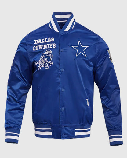 Dallas Cowboys Retro Classic Rib Blue Jacket