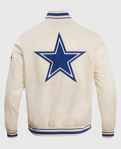 Dallas Cowboys Retro Classic Rib Cream Jacket