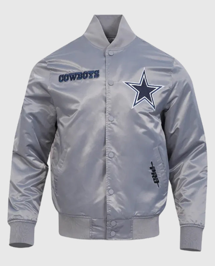 Dallas Cowboys Souvenir Grey Satin Jacket