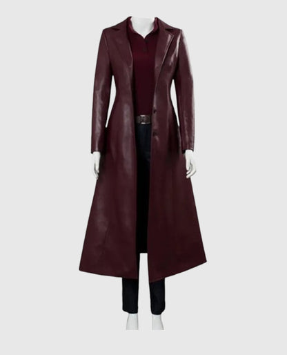 Dark Phoenix Jean Grey Maroon Leather Coat
