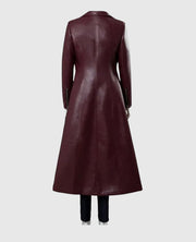 Dark Phoenix Jean Maroon Leather Coat