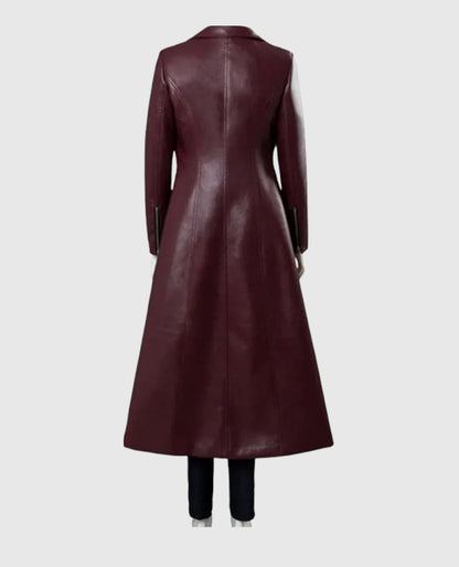 Dark Phoenix Jean Maroon Leather Coat
