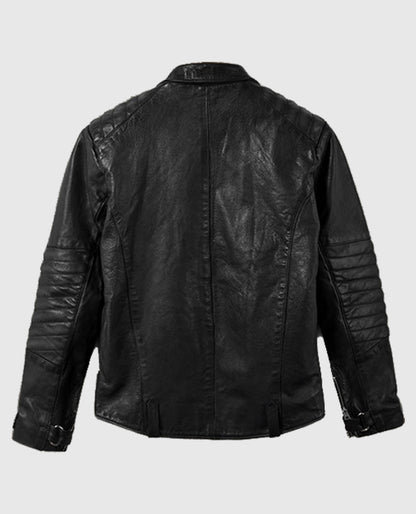 David Beckham Black Leather Jacket